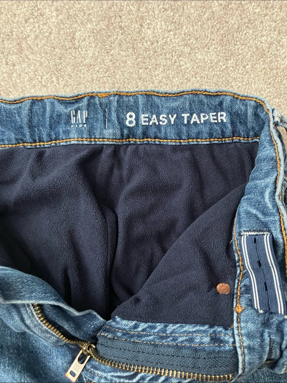 GAP Kids Blue Distressed Straight Jeans
